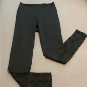 Fabletics Demi Lovato black leggings w/ lace (XS)